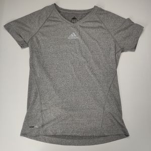 Adidas Climalite Short Sleeve Shirt Gray Medium